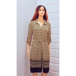 Mille Gabrielle Polyester Shirt Dress, Pre-owned, Large